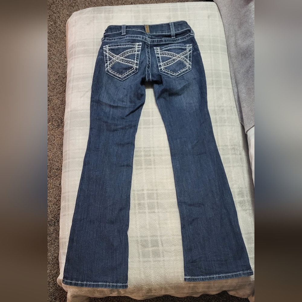 Ariat Women's Mid Rise Dark Blue Stretch Jeans 25S